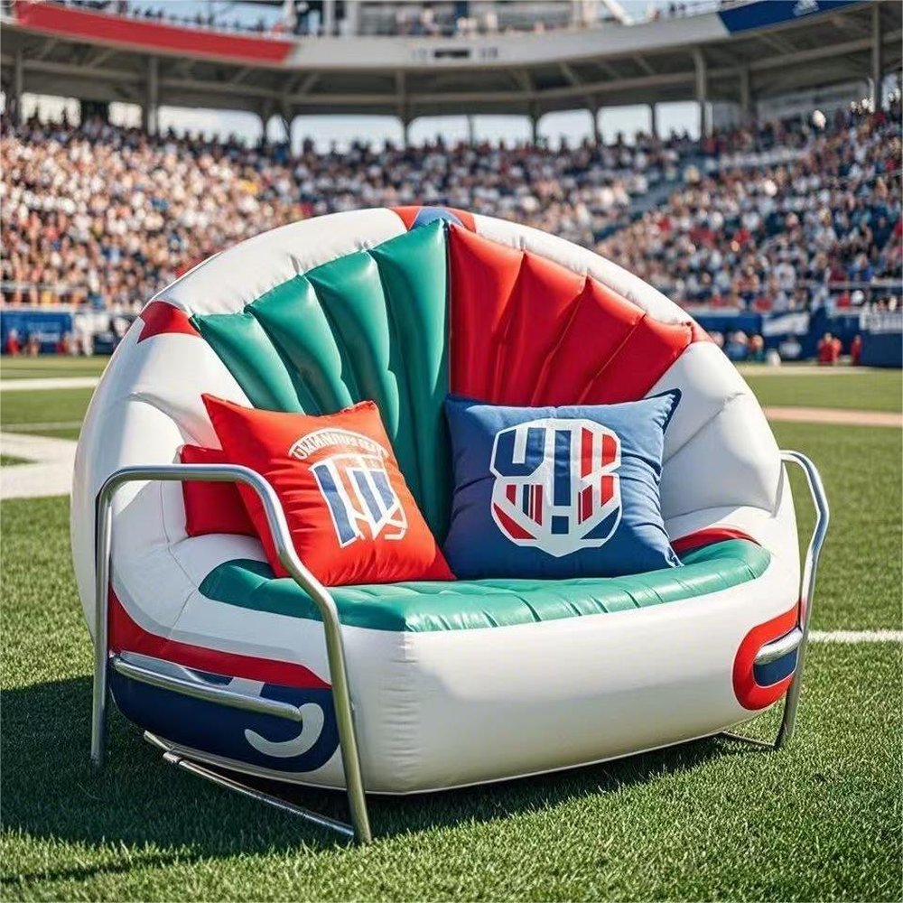 Inflatable folding lounge chair
