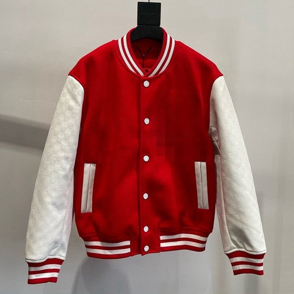 Men's chenille embroidery varsity jacket