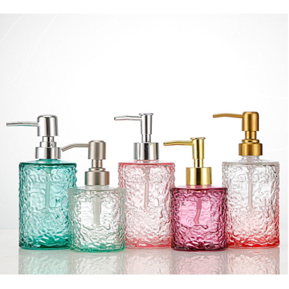 Patterned glass soap dispenser